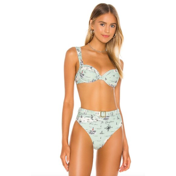 WeWoreWhat Other - NEW $95 We Wore What Claudia Bikini Top Size Large Hamptons Map
